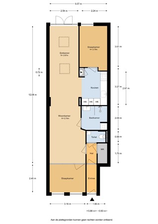 Floorplan - Burgemeester van Tuyllkade 132, 3553 AP Utrecht
